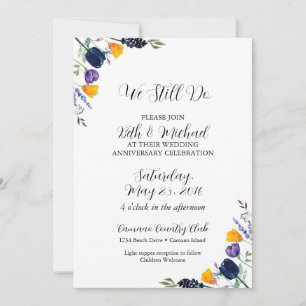 Tulip & Wildflower We Still Do Anniversary Invitation