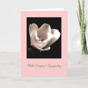 Tulip 'With Deepest Sympathy' Blank Greeting Card