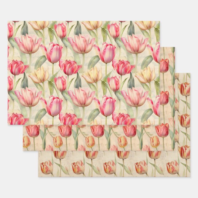 Tulip wrapping paper (Set)