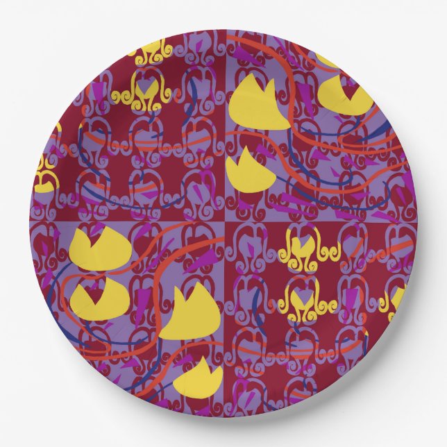 Tulipbulbs Cupflowers Paper Plate (Front)