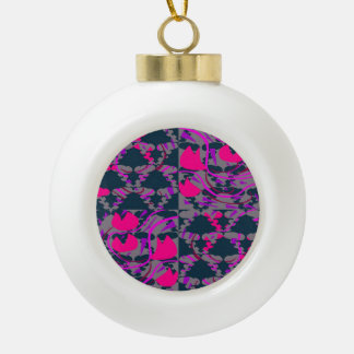 Tulipbulbs Roses Ceramic Ball Christmas Ornament