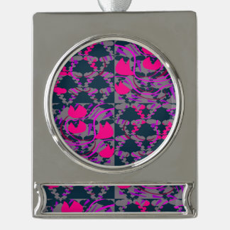 Tulipbulbs Roses Silver Plated Banner Ornament
