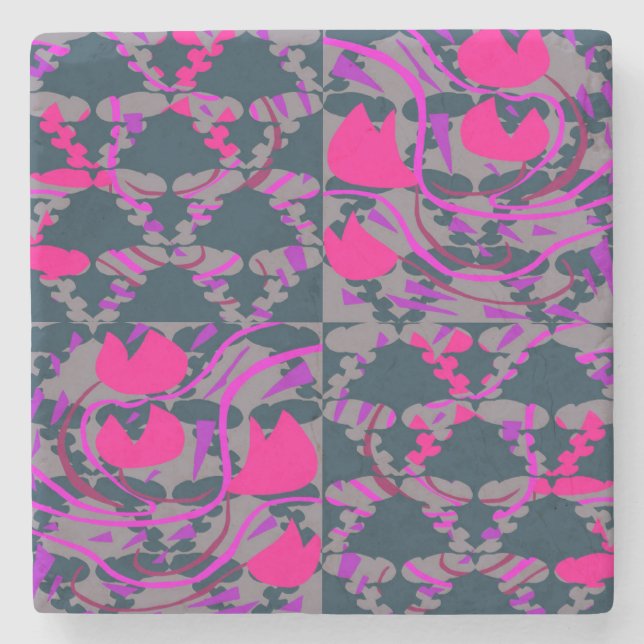 Tulipbulbs Roses Stone Coaster (Front)