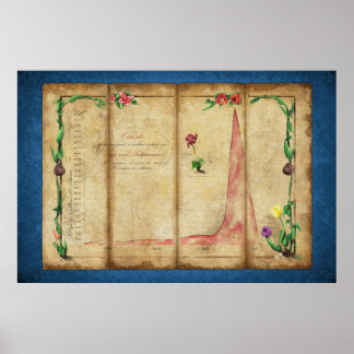 Tulipomania Graph (blue) Poster
