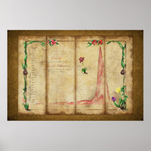 Tulipomania Graph (yellow) Poster