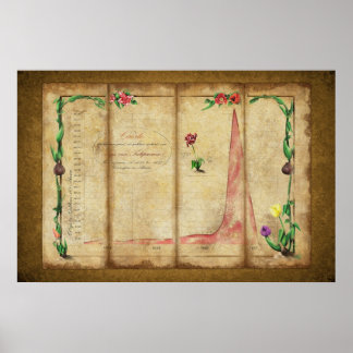 Tulipomania Graph (yellow) Poster