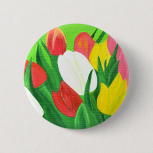 Tulips2 6 Cm Round Badge