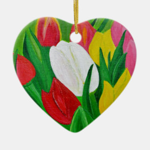 Tulips 2a ceramic tree decoration
