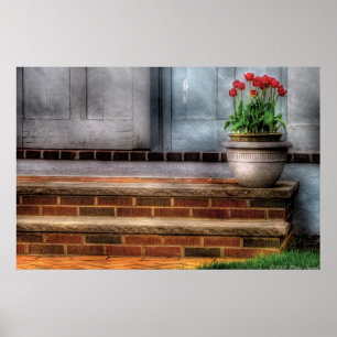 Tulips - A pot of tulips Poster