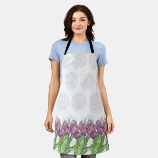 Tulips All-Over Print Apron