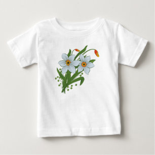 Tulips and Daffodils Flowers Baby T-Shirt