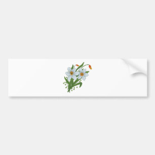 Tulips and Daffodils Flowers Bumper Sticker