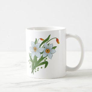 Tulips and Daffodils Flowers Coffee Mug