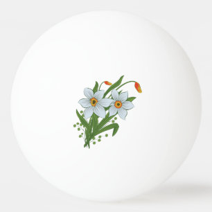 Tulips and Daffodils Flowers Ping Pong Ball