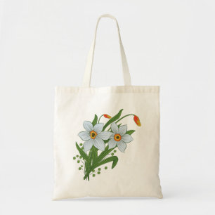 Tulips and Daffodils Flowers Tote Bag