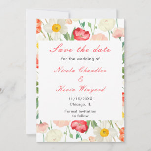 Tulips and Daffodils Spring Save The Date