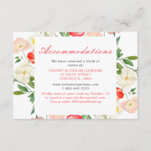 Tulips and Daffodils Spring Wedding Enclosure Card