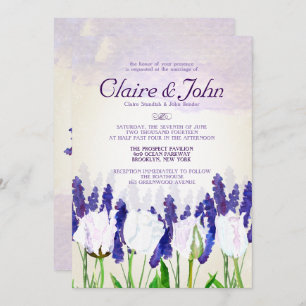 Tulips and Lavender Wedding Invitations