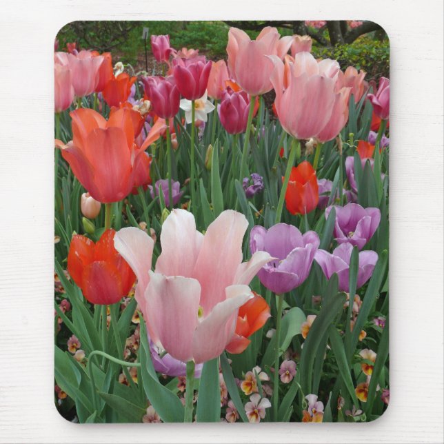 Tulips and Pansies 2 Mouse Mat (Front)