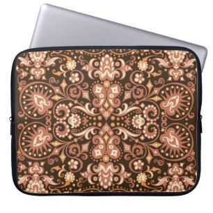 Tulips and peonies, watercolor, summer background laptop sleeve
