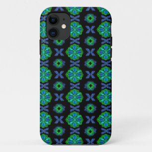 Tulips Artdeco in Retro Style iPhone 11 Case