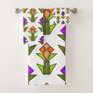 Tulips Bath Towel Set