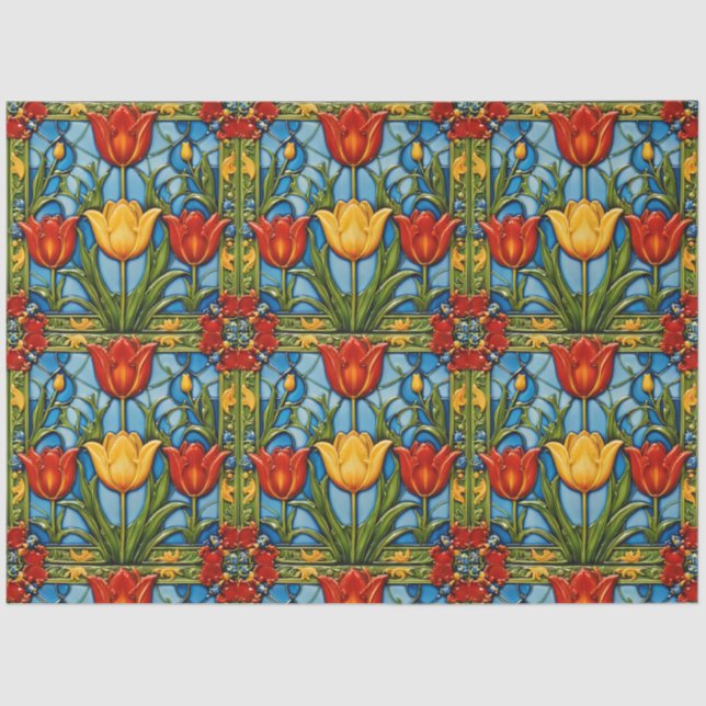 Tulips Beautiful Popular Collection Tissue Paper (Front)