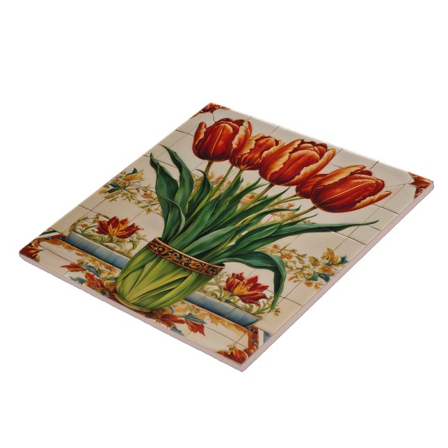 Tulips Beautiful Trendy Collection Tile (Side)