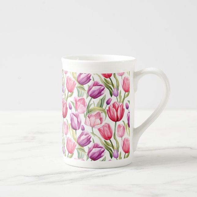 Tulips Bone China Mug (Right)