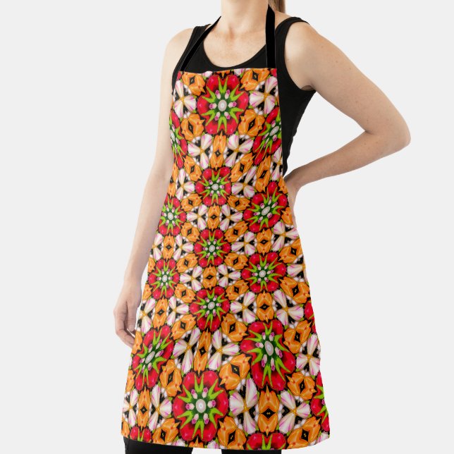 Tulips Bouquet Pattern Apron (Insitu)