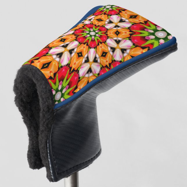 Tulips Bouquet Pattern Golf Head Cover (3/4 Front)
