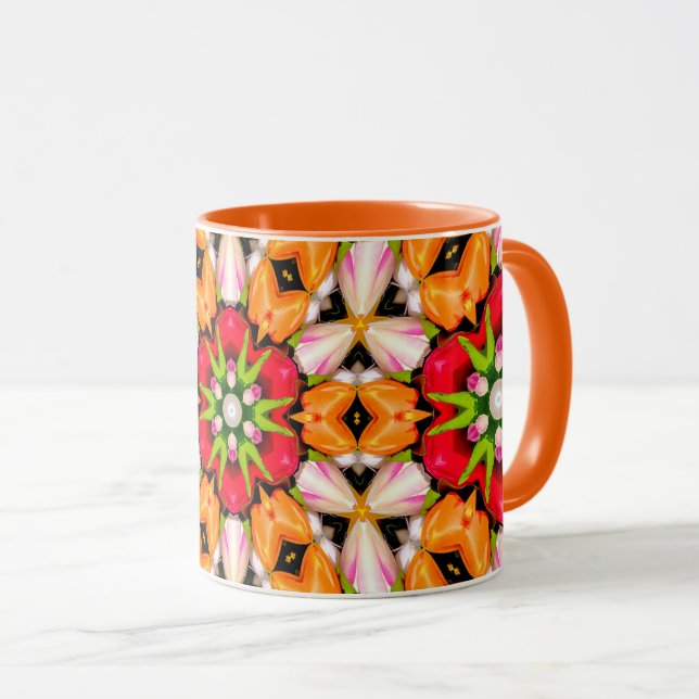 Tulips Bouquet Pattern Mug (Front Right)