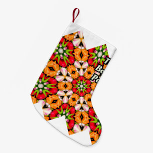 Tulips Bouquet Pattern Small Christmas Stocking