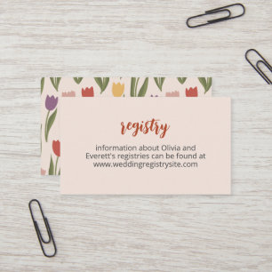 Tulips Bridal Shower Invitation Insert