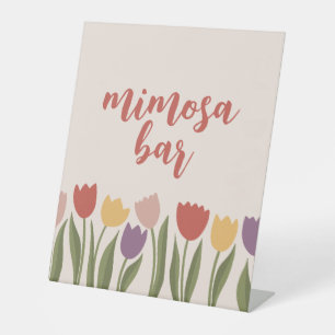 Tulips Bridal Shower Invitation Pedestal Sign