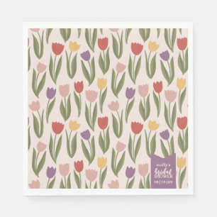 Tulips Bridal Shower Personalized Napkin