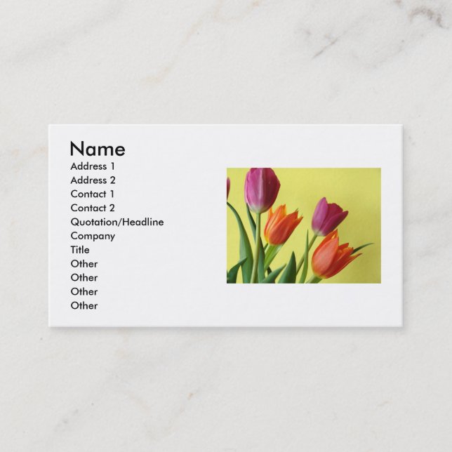 Tulips Business Card (Front)