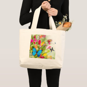 Tulips & butterflies tote bag