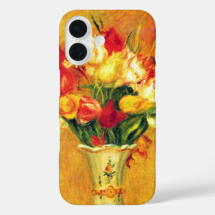 Tulips by Pierre Renoir, Vintage Impressionism Art iPhone 16 Case
