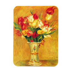 Tulips by Pierre Renoir, Vintage Impressionism Art Magnet