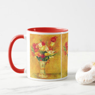 Tulips by Pierre Renoir, Vintage Impressionism Art Mug