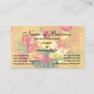 Tulips by Renoir Vintage Flowers Floral Still Life Business Card