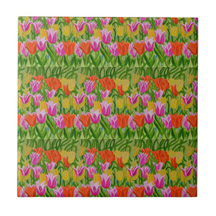 Tulips ceramic tile