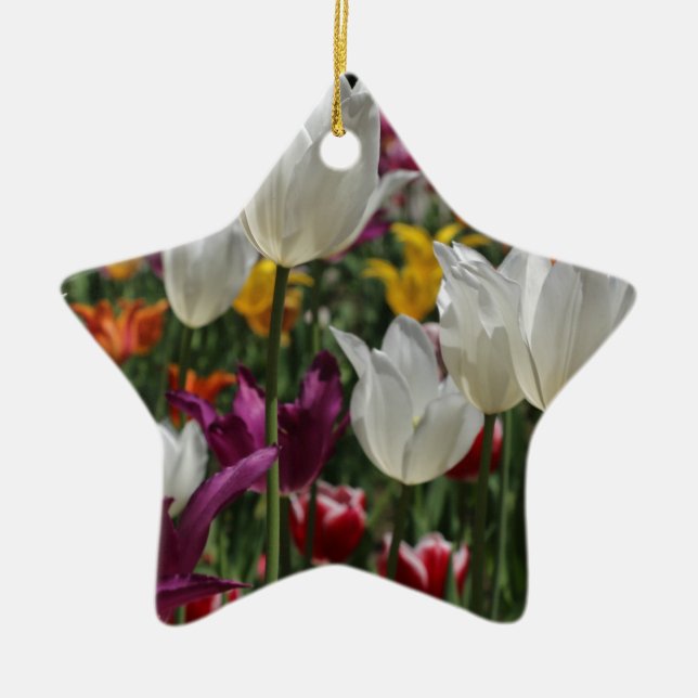 Tulips Ceramic Tree Decoration (Front)