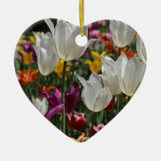 Tulips Ceramic Tree Decoration (Front)