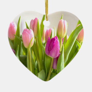 tulips ceramic tree decoration