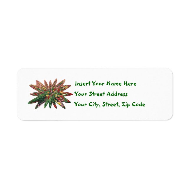 Tulips Collapsing Design Customisable Labels (Front)