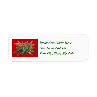 Tulips Collapsing Design Red Customisable Labels