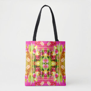 TULIPS - Colored Tulips of Fractal Art - Tote Bag