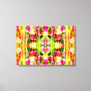 TULIPS - Coloured Tulips of Fractal Art - Canvas Print